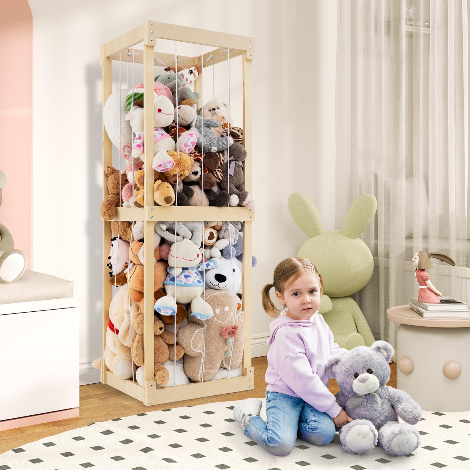 Foto 7 | Almacenamiento Para Animales De Peluche Costzon Extra Grande Con Cordones Elásticos - Venta Internacional.