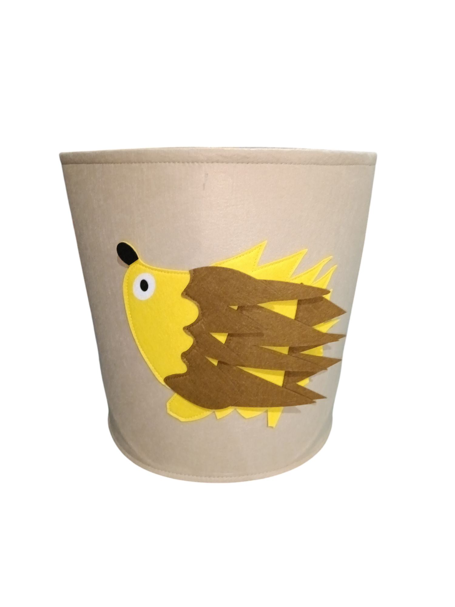 Foto 2 pulgar | Cesto Organizador De Ropa, Pañales O Juguetes Baby Room, Diseño Circular Puerco Espín, Beige/amarillo.