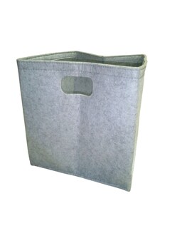 Foto 3 | Cesto Organizador De Ropa, Pañales O Juguetes Baby Room, Diseño Cuadrado Dinosaurio, Azul, Blanco Y Gris.