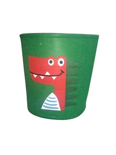 Foto 1 | Cesto Organizador De Ropa, Pañales O Juguetes Baby Room, Diseño Circular Dinosaurio, Verde/rojo.