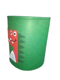 Foto 2 | Cesto Organizador De Ropa, Pañales O Juguetes Baby Room, Diseño Circular Dinosaurio, Verde/rojo.