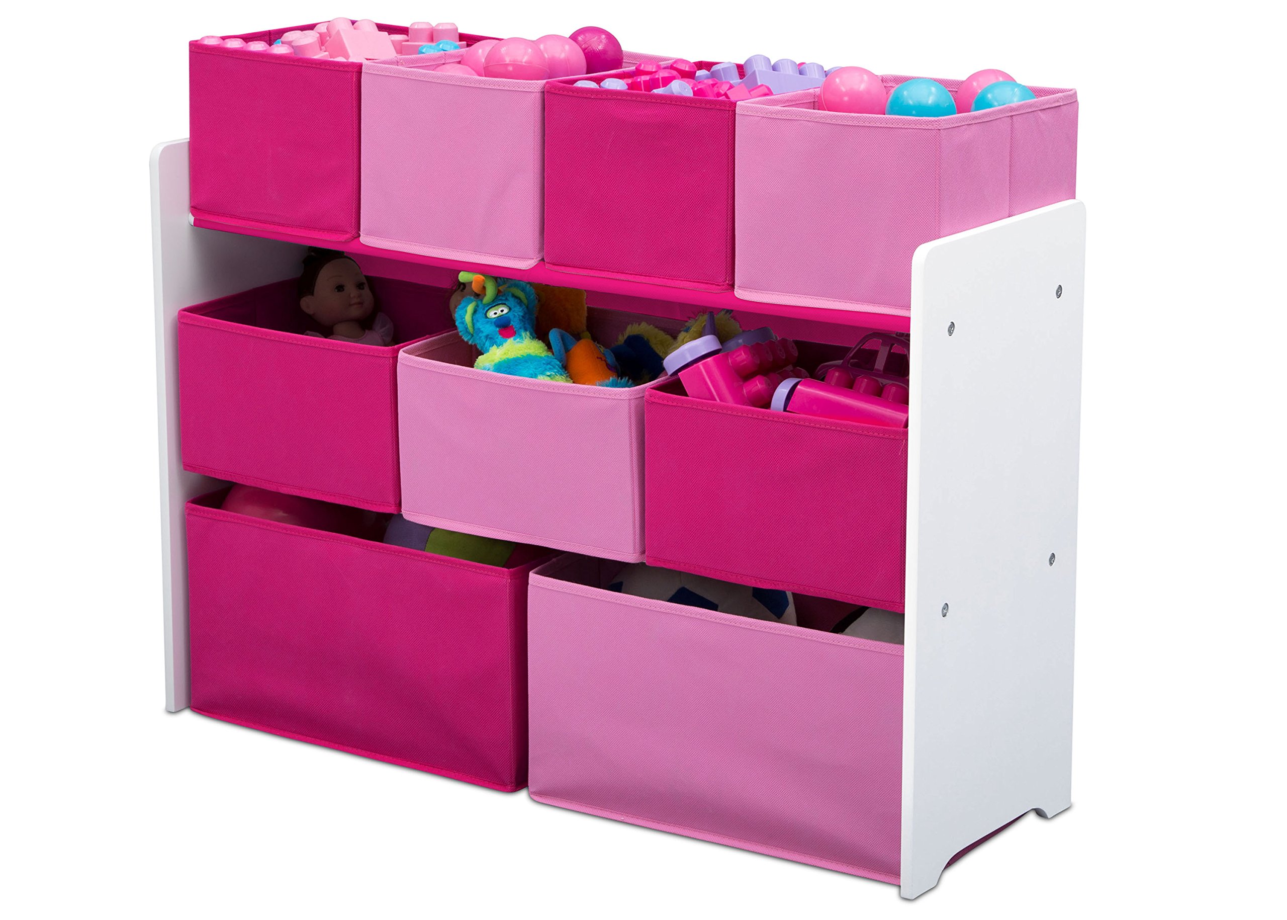 Foto 8 pulgar | Organizador De Juguetes Delta Children Deluxe Con Compartimentos Múltiples, Color Blanco Y Rosa - Venta Internacional.