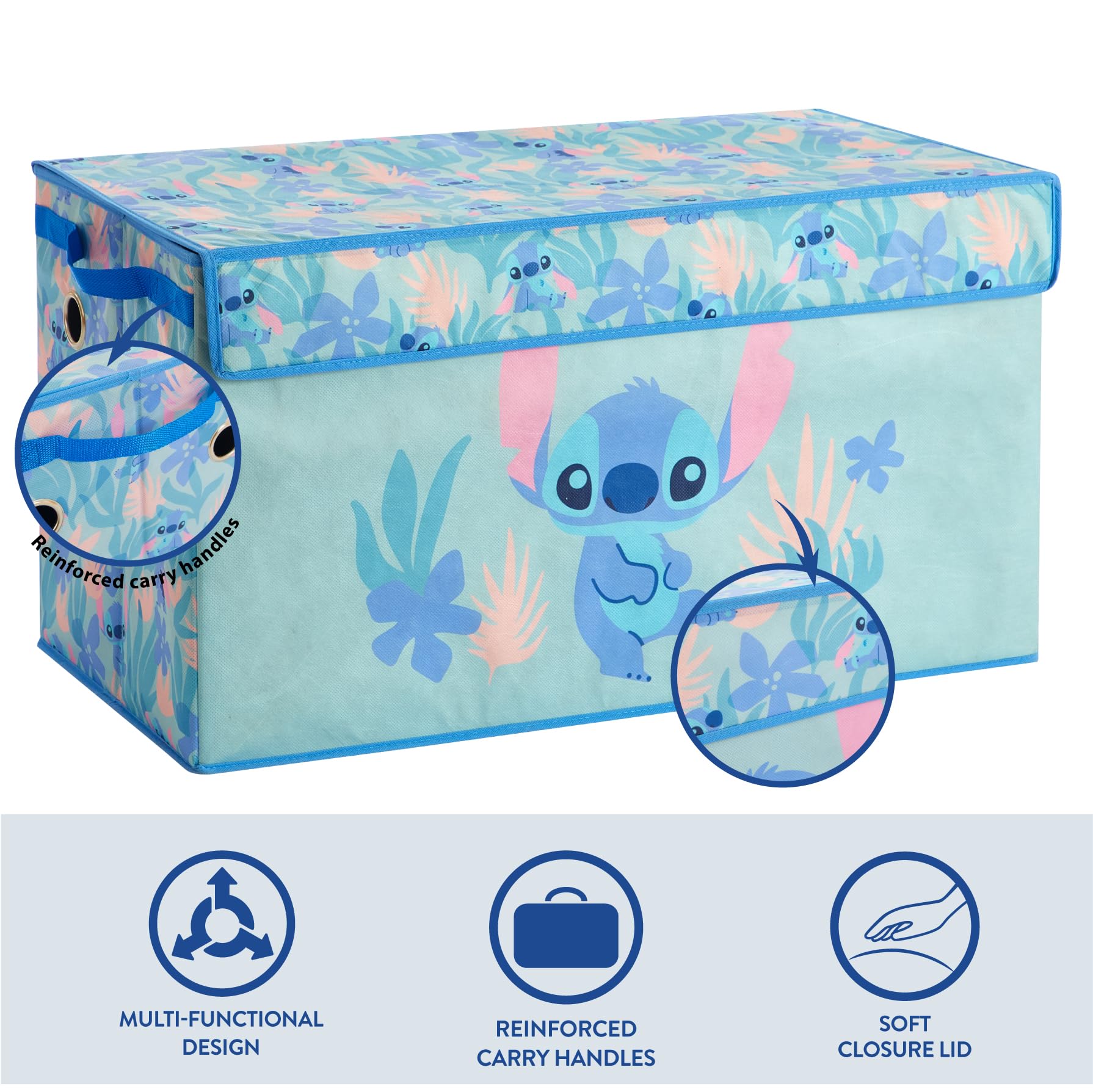Foto 4 | Baúl De Almacenamiento Plegable Idea Nuova Disney Stitch 28,5 X 14,5 X 16 Cm - Venta Internacional.