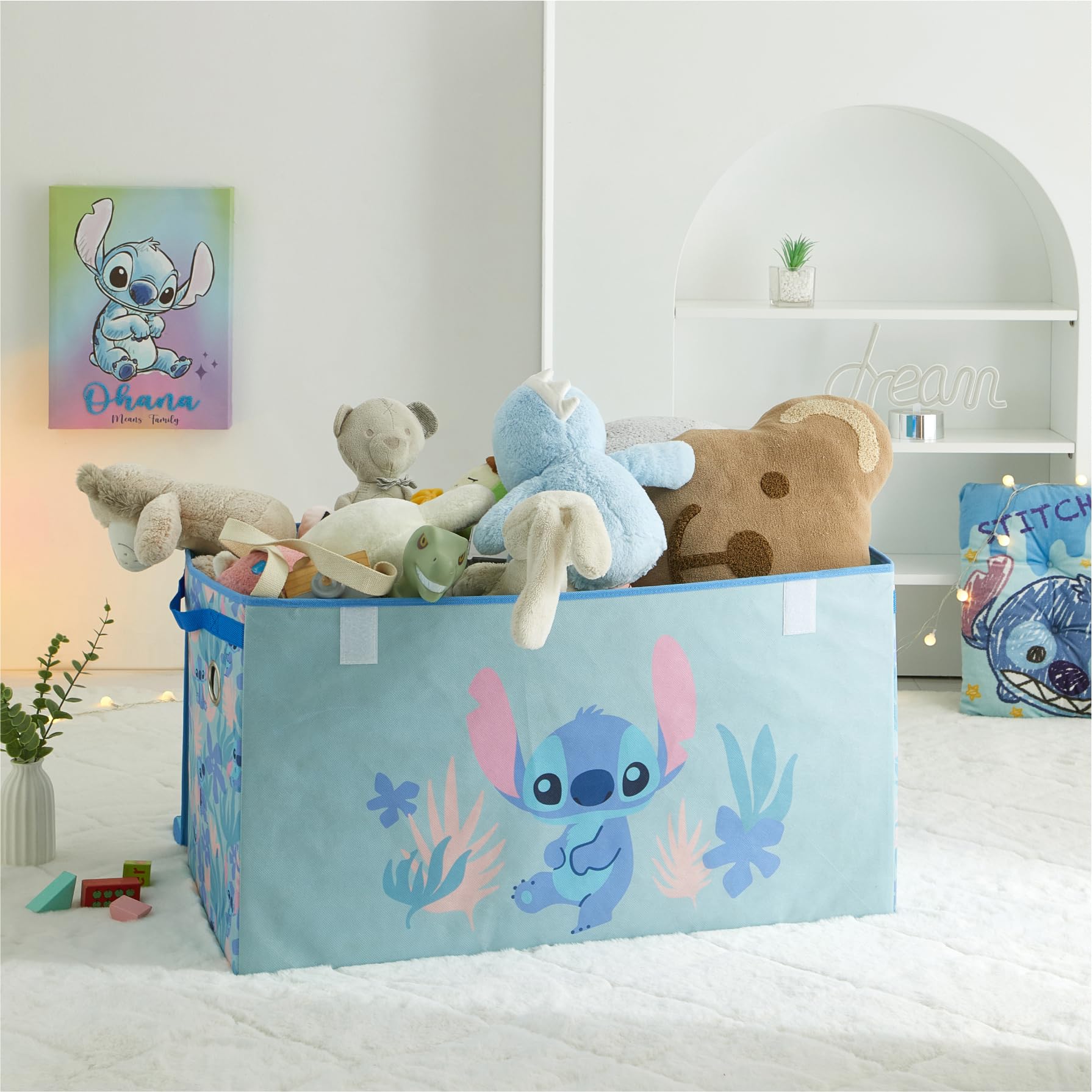 Foto 8 pulgar | Baúl De Almacenamiento Plegable Idea Nuova Disney Stitch 28,5 X 14,5 X 16 Cm - Venta Internacional.
