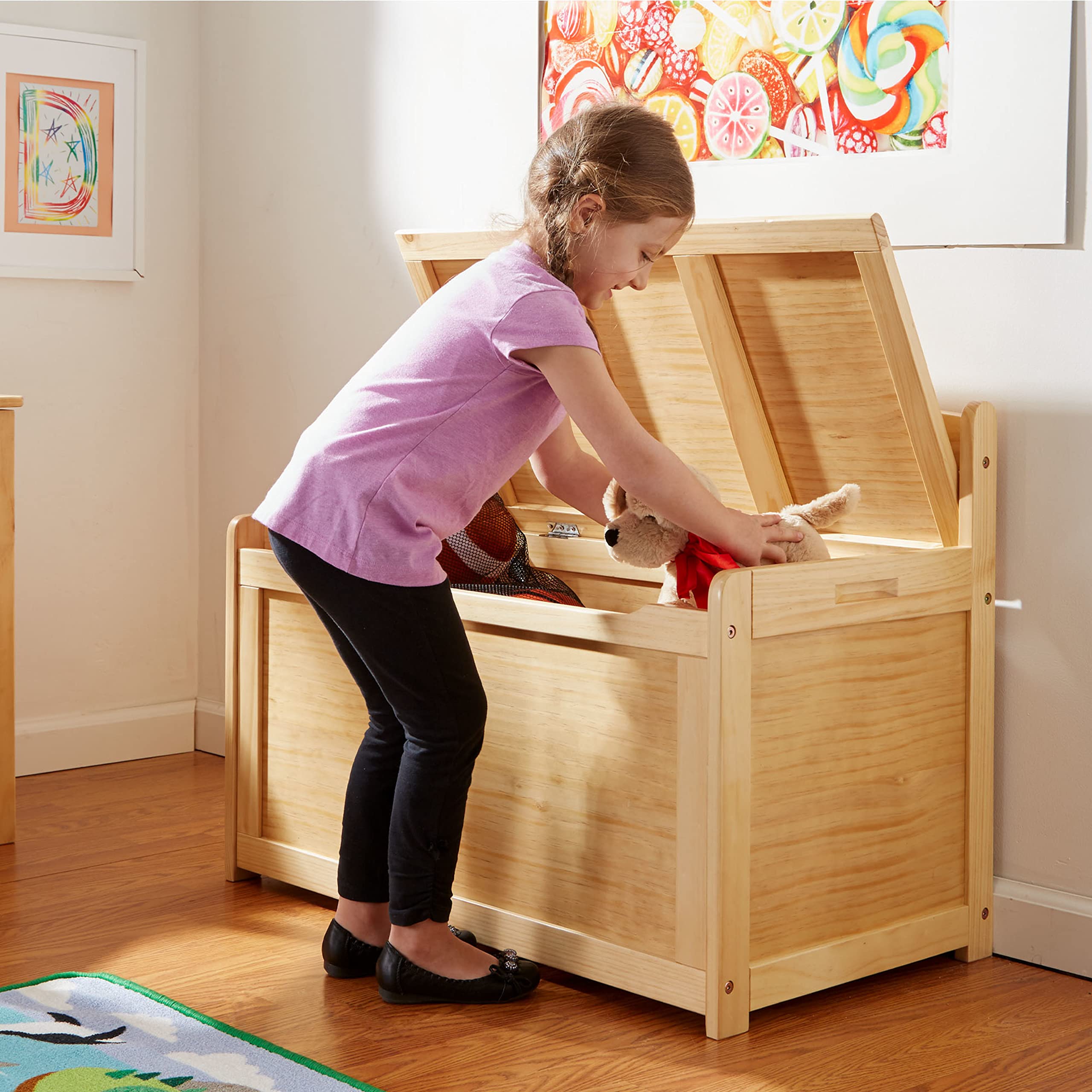Foto 3 pulgar | Muebles Toy Chest Melissa & Doug De Madera Clara - Venta Internacional.