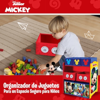 Foto 5 | Kids House Organizador De Juguetes De Madera De Disney Mickey Mouse, 6 Contenedores De Almancenamieto Extraibles Multi