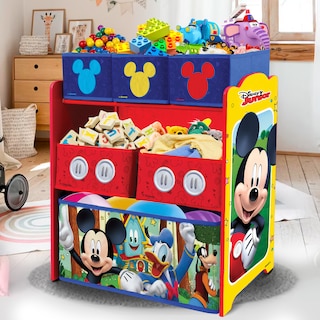 Foto 7 | Kids House Organizador De Juguetes De Madera De Disney Mickey Mouse, 6 Contenedores De Almancenamieto Extraibles Multi