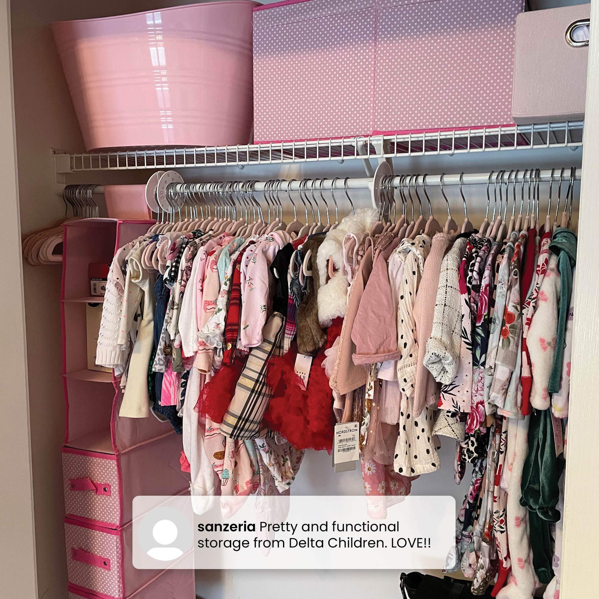 Foto 3 | Set De Almacenamiento Infantil Delta Children, 48 Piezas, Color Rosa Pálido - Venta Internacional.
