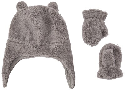 Foto 1 | Set de Gorro y Guantes para Bebé Simple Joys Carter's Grey 0-9 M - Venta Internacional