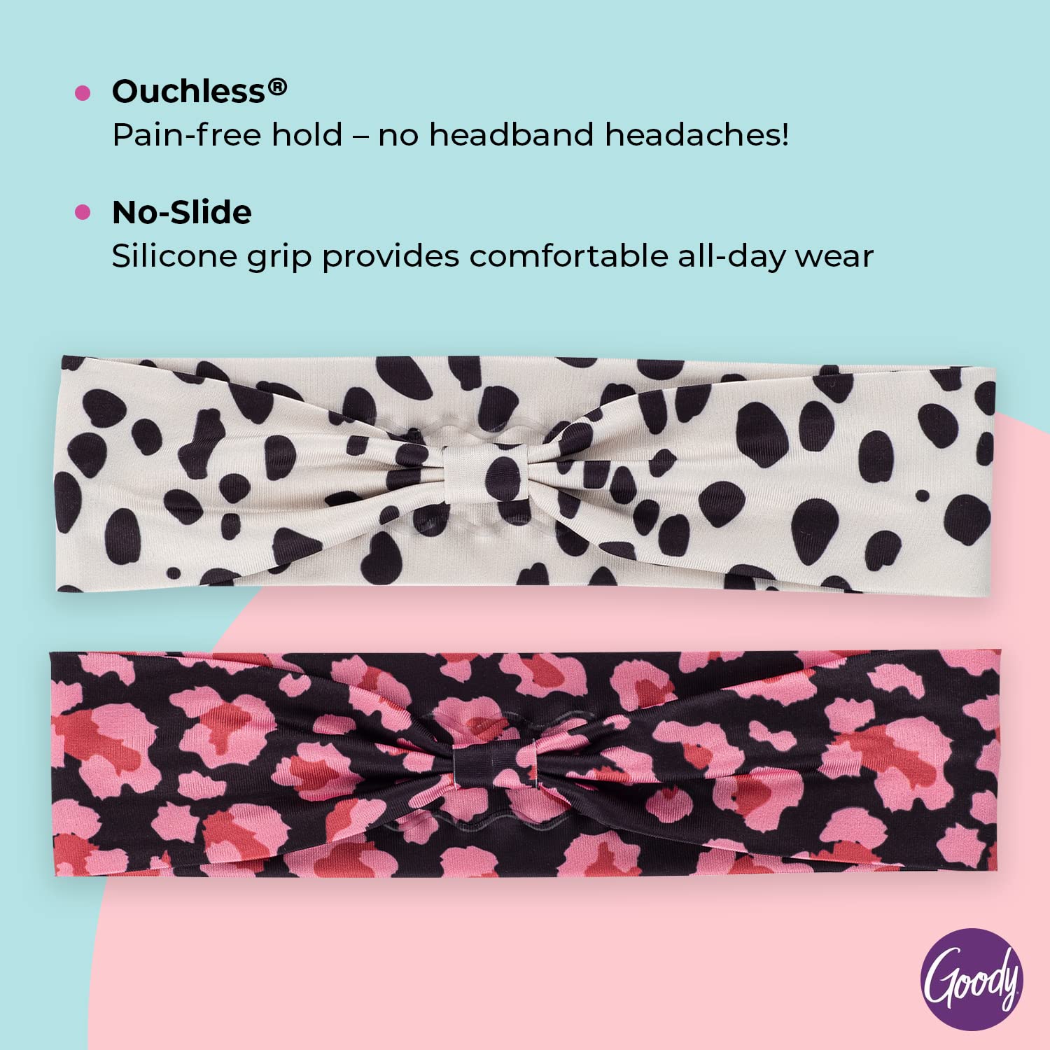 Foto 3 | Headwraps Goody De Perfil Bajo Para Cabello Fino, 2 Guepardos - Venta Internacional.