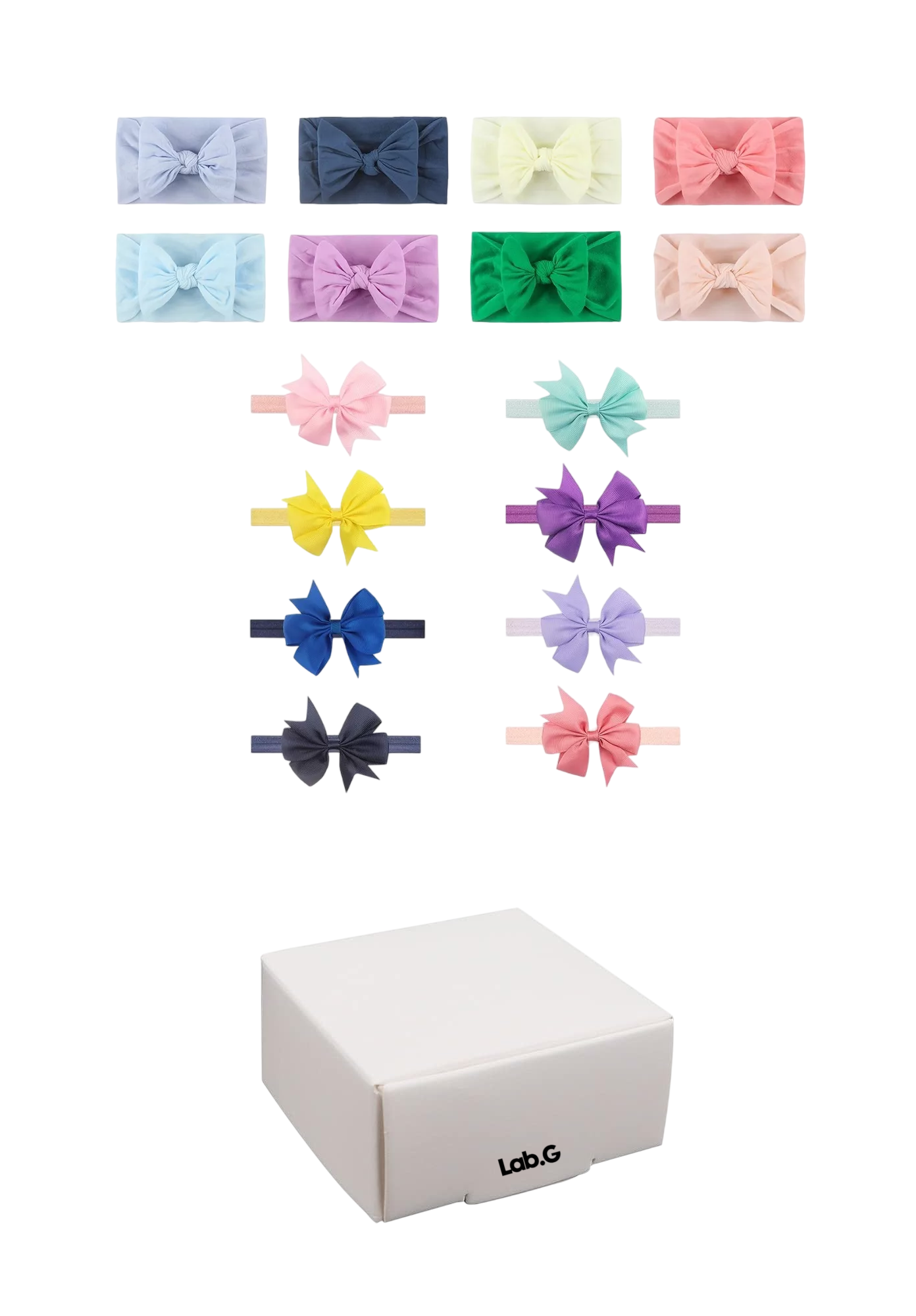 Diademas De Lazo De Nailón Para Bebé Bandas 16 Piezas, Multicolor