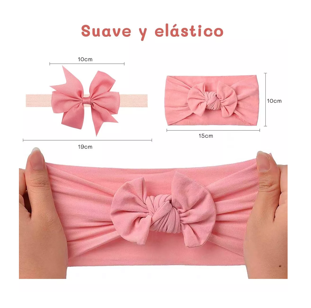 Foto 4 pulgar | Diademas De Lazo De Nailón Para Bebé Bandas 16 Piezas, Multicolor