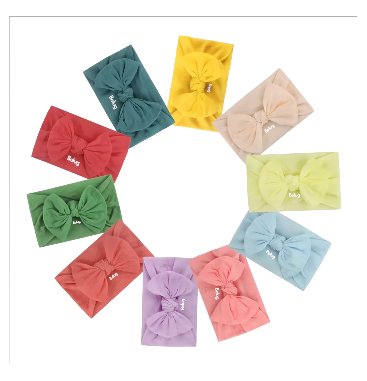Foto 2 pulgar | Tiaras Para Niñas Bebes Turbante Headwrap Belug, 10 Piezas Multicolor
