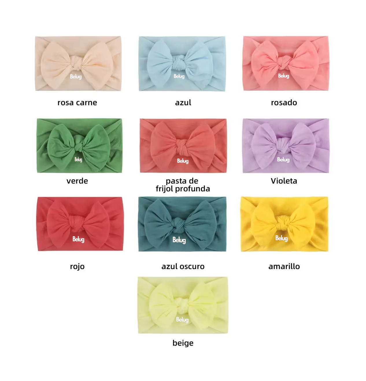 Foto 3 pulgar | Tiaras Para Niñas Bebes Turbante Headwrap Belug, 10 Piezas Multicolor