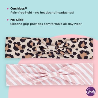Foto 3 | Headwraps Goody Low Profile Para Cabello Fino, 2 Guepardos Y Rayas - Venta Internacional.