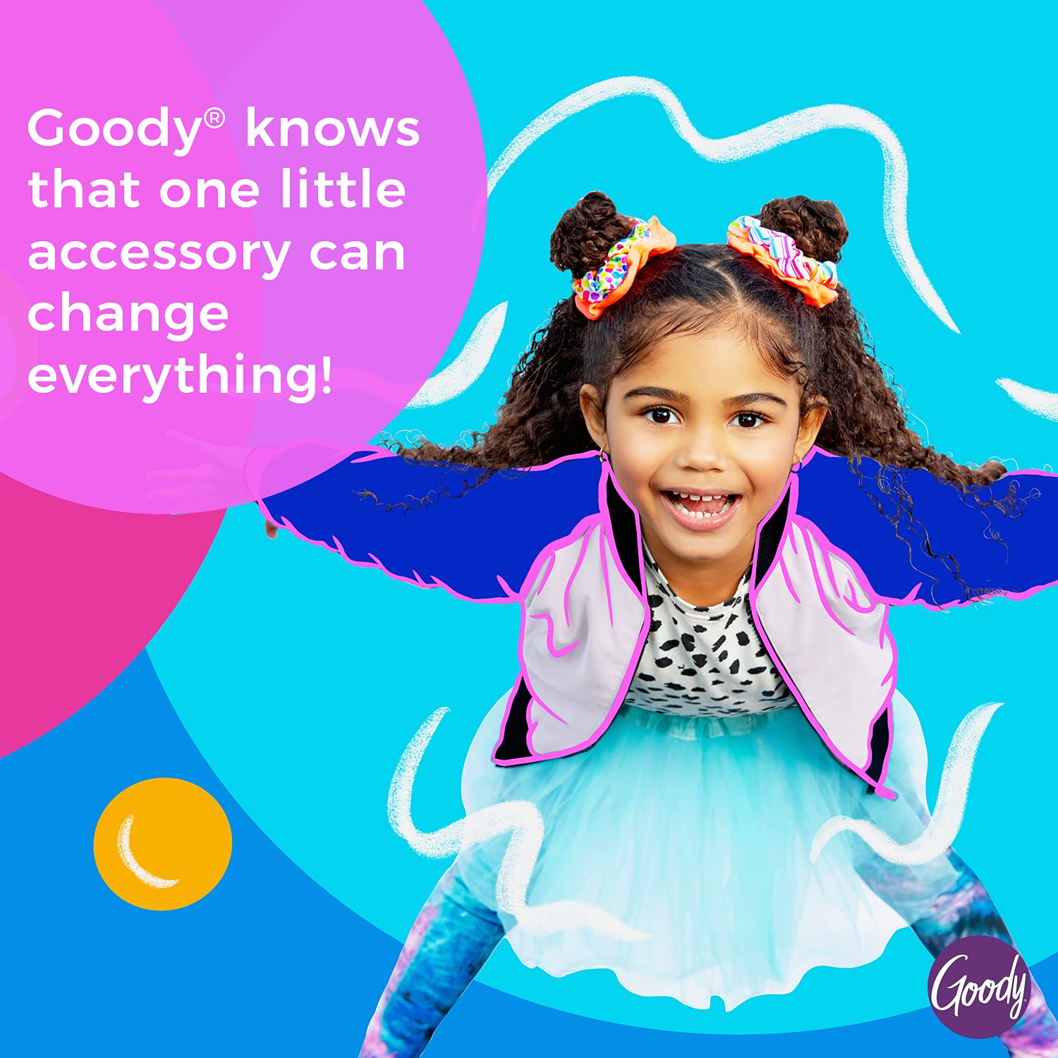 Foto 4 | Diadema Goody Kids Con Estampado De Arcoíris, Ajuste Cómodo, Tipo De Cabello - Venta Internacional.