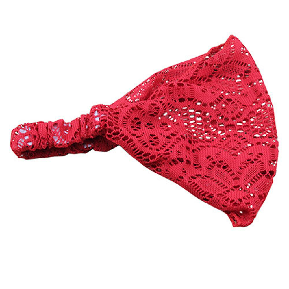 Foto 2 pulgar | Diadema Huoguo  Turbante De Encaje Ancho Y Elástico A La Moda Para Niña - Venta Internacional.