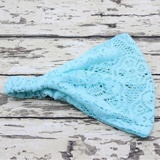 Foto 1 | Diadema Huoguo Turbante De Encaje Ancho Y Elástico A La Moda Para Niña - Venta Internacional.