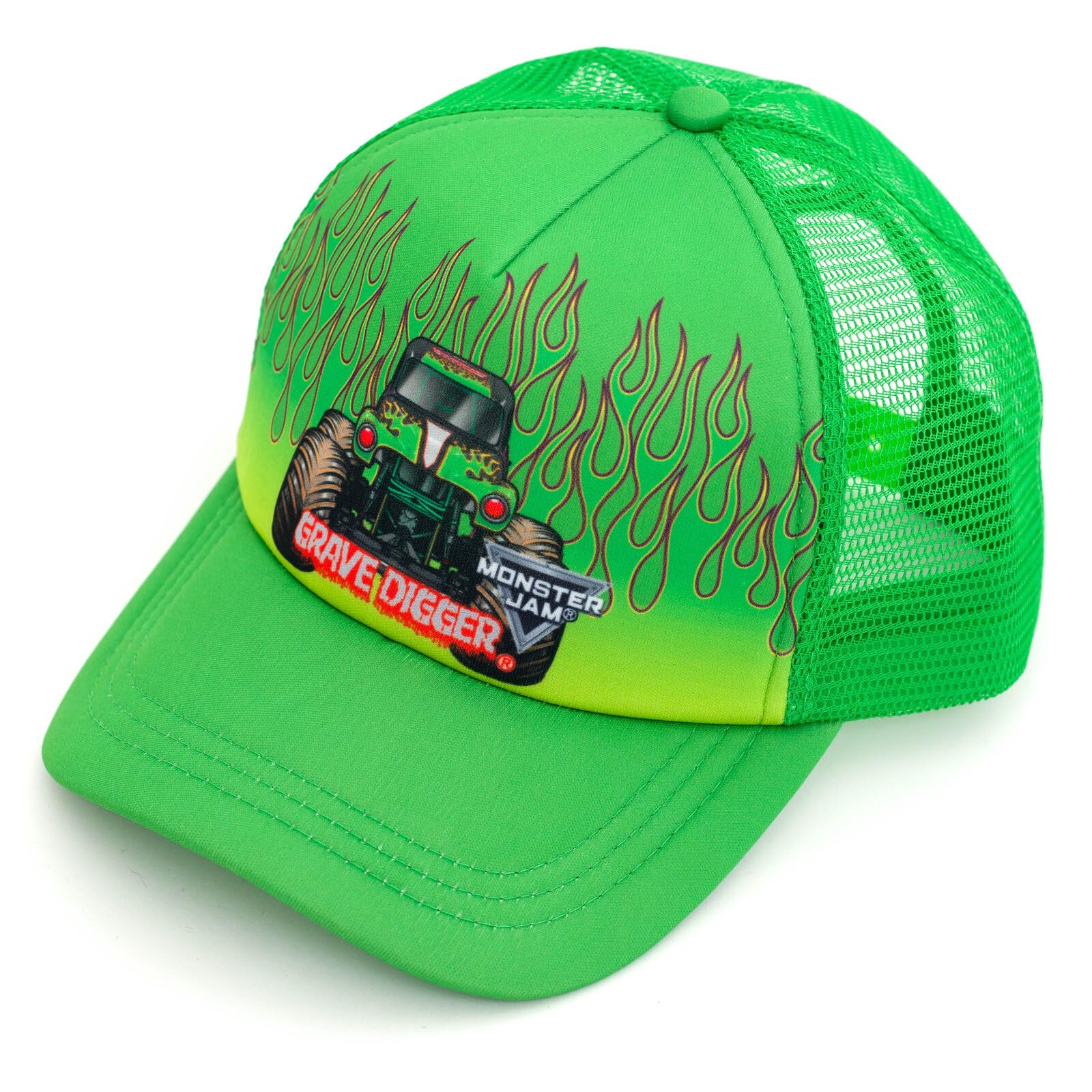 Foto 2 pulgar | Gorra De Béisbol Monster Jam Grave Digger Green Para Niños Pequeños - Venta Internacional.