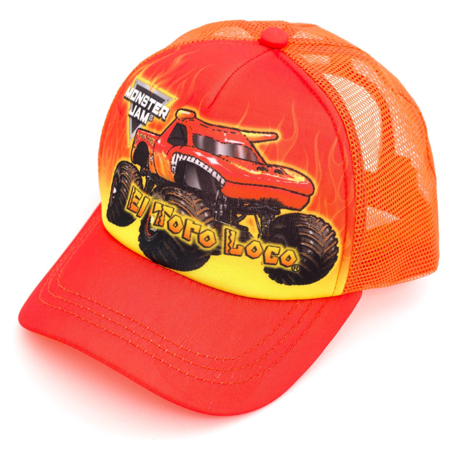 Foto 2 pulgar | Gorra De Béisbol Monster Jam El Toro Loco Naranja Para Niños Pequeños - Venta Internacional.