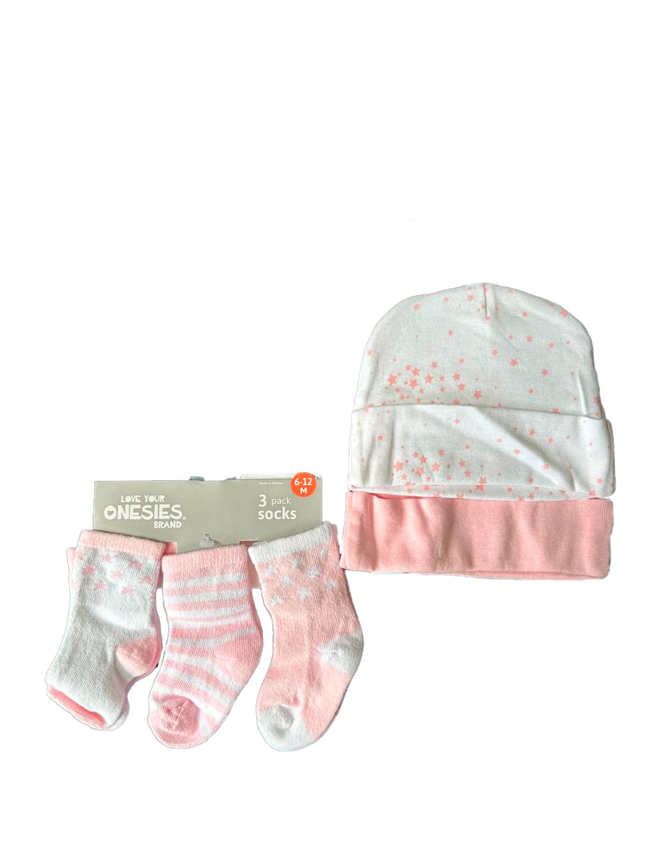 Foto 2 pulgar | Kit 2 Piezas Bebé Niña Onesies Accesorios Rosa Op2193hk