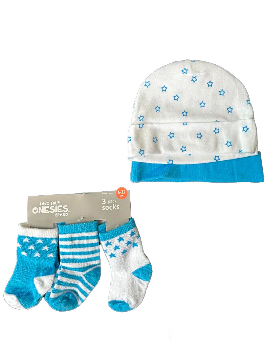 Kit 2 Piezas Bebé Niño Onesies Accesorios Azul Op2194hk $249