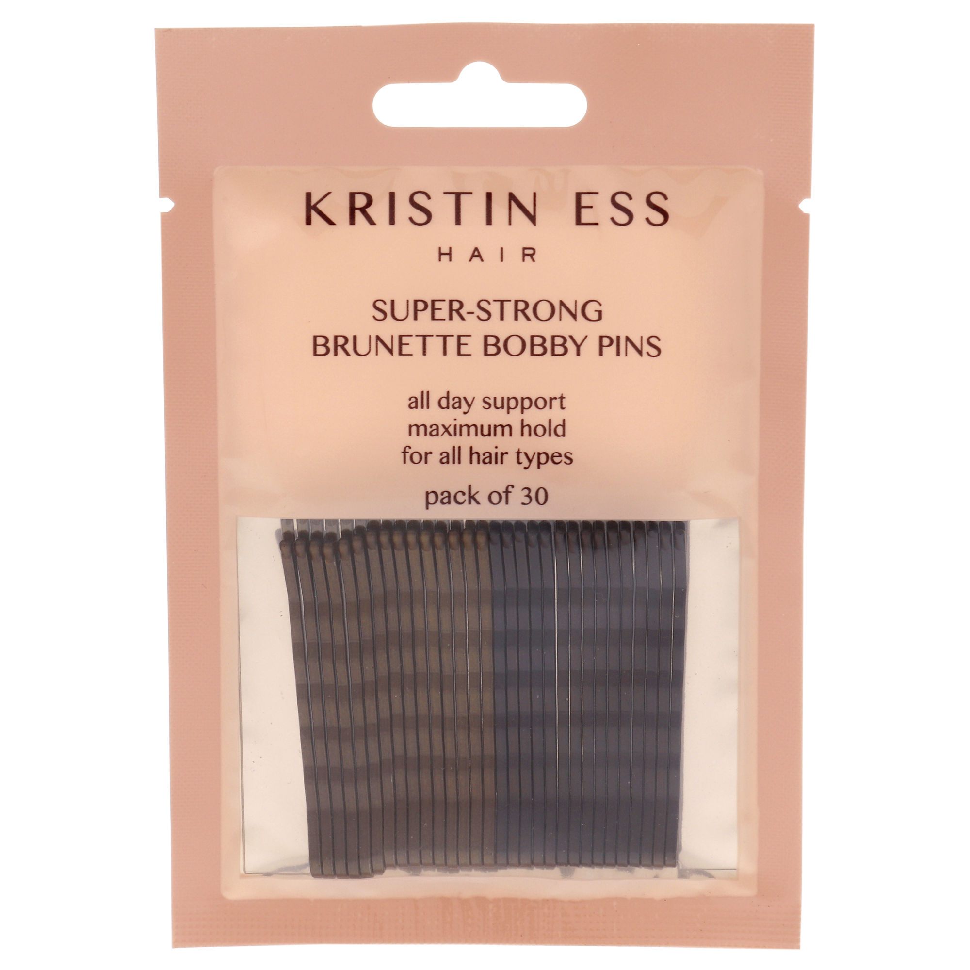 Foto 2 pulgar | Super Strong Brunette Bobby Pins Kristin Ess Black Colour