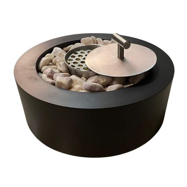 Foto 2 pulgar | Chimenea Decorativa Redonda Beautifull Home Chocolate Base Alcohol