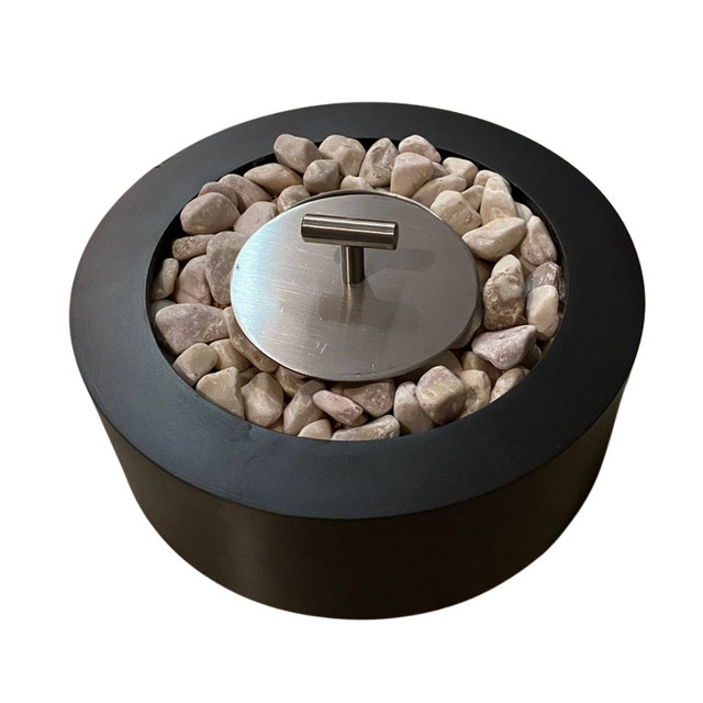 Foto 3 pulgar | Chimenea Decorativa Redonda Beautifull Home Chocolate Base Alcohol