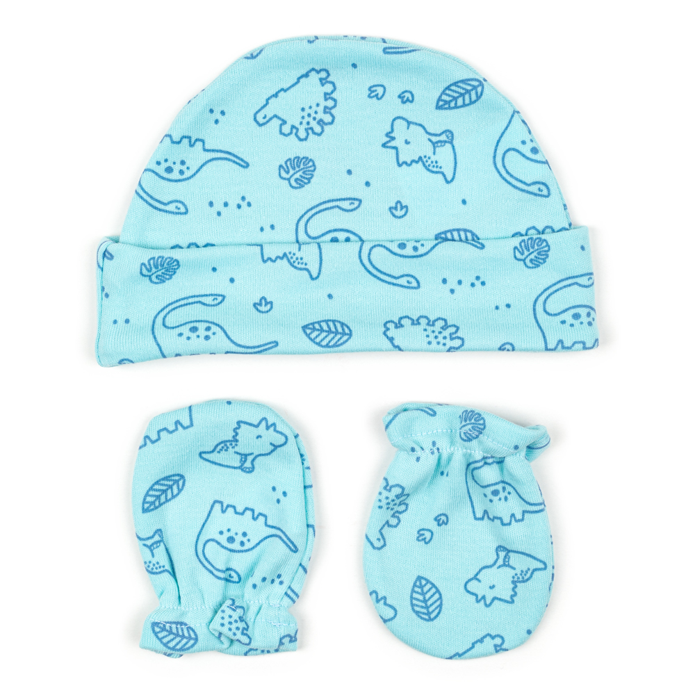Foto 8 pulgar | Set Gorrito Y Manoplas Baby Mink Bm11M Azul 3 Pzas