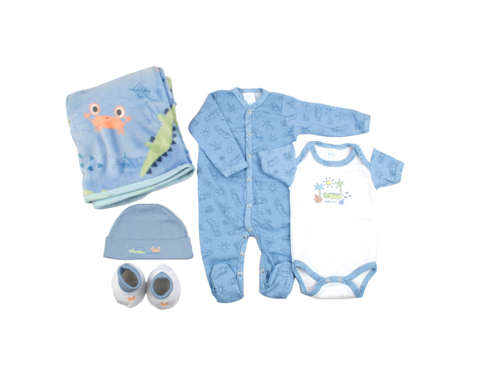 Set Baby Shower 6 Pzas Baby Mink BM26M Azul