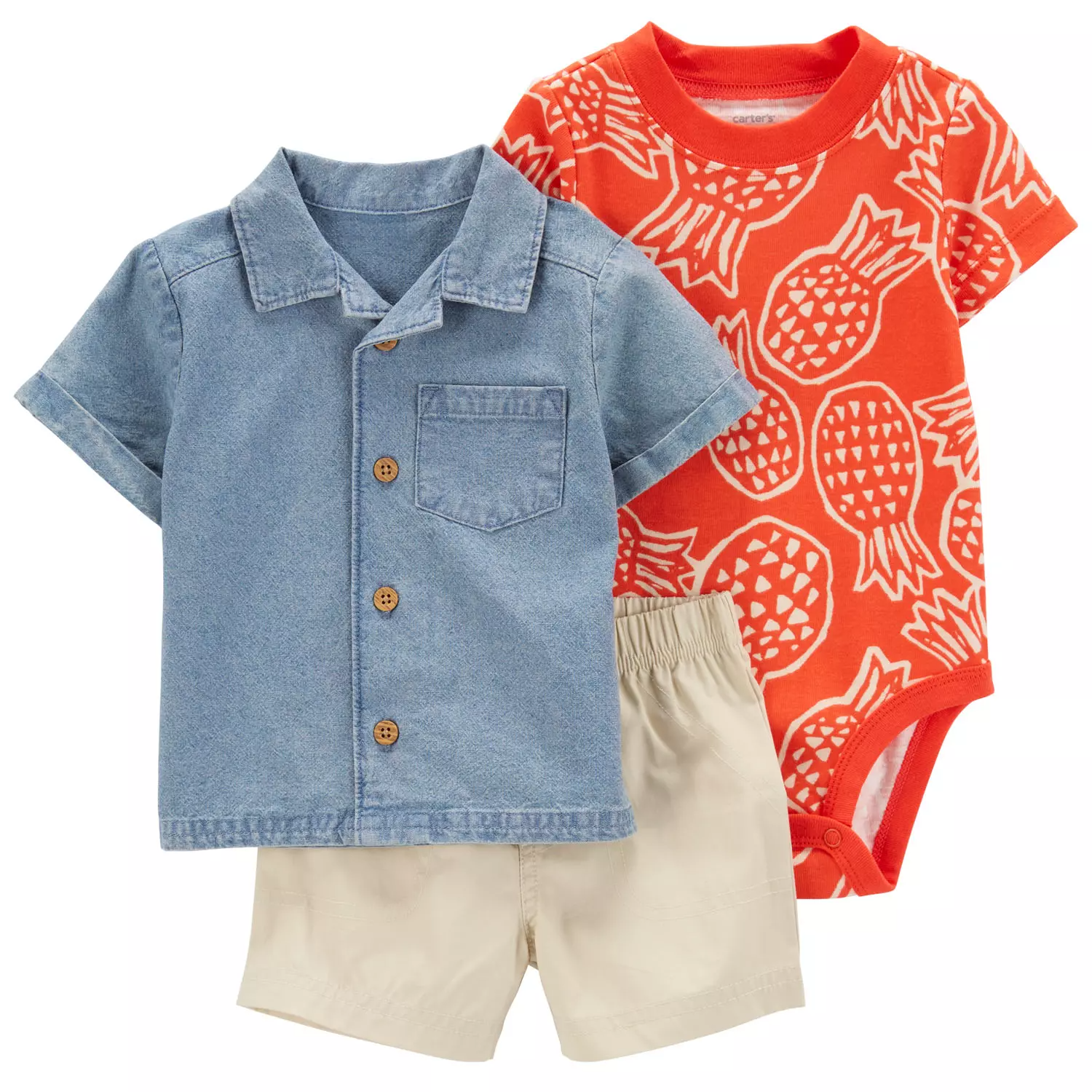 Foto 1 | Conjunto para Bebé Niño Carter's 3 Piezas