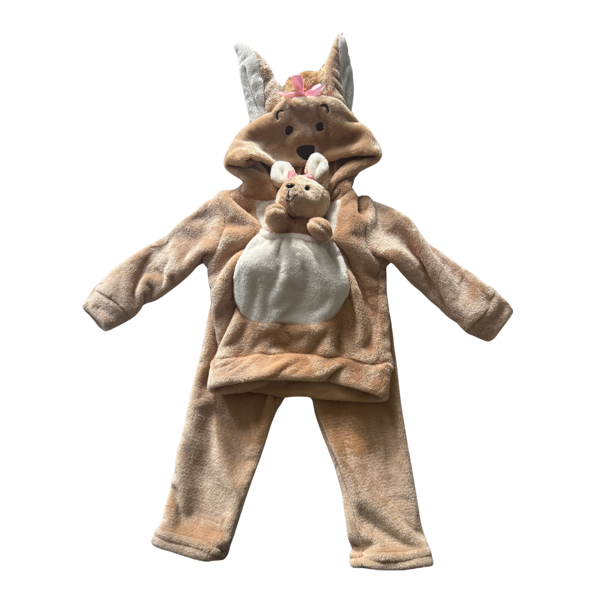 Pants con Canguro de Peluche para Bebé Niña