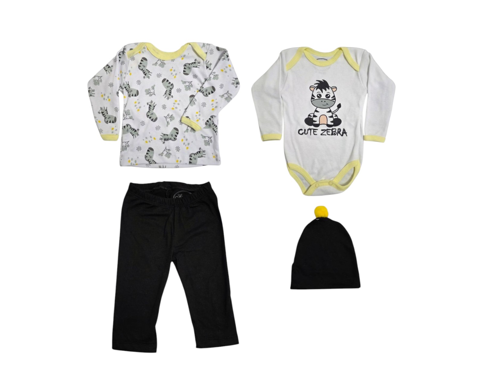 Foto 2 pulgar | Conjunto Para Niño Colate Zebra Negro Con Gorro