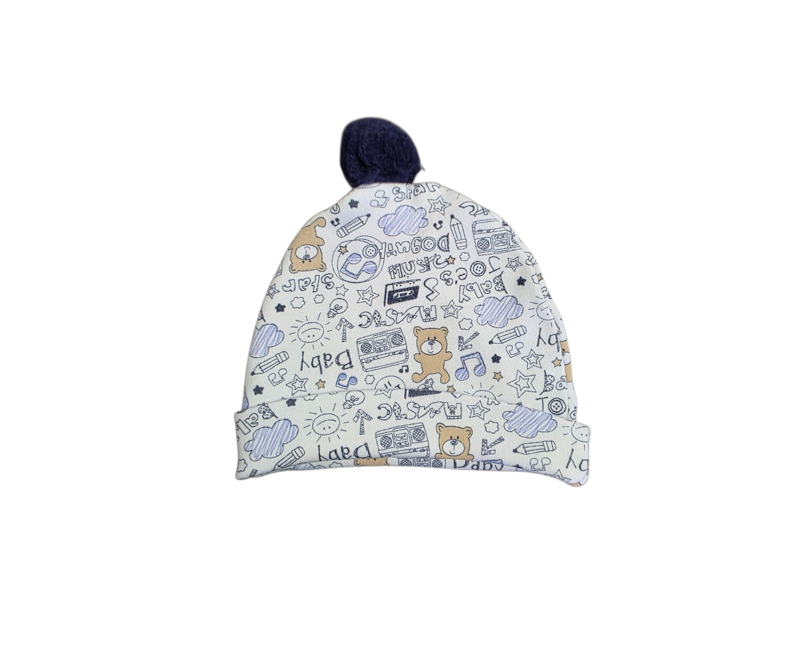 Foto 6 pulgar | Conjunto Para Niño Colate Oso Guitarrista Azul Cielo Con Gorro