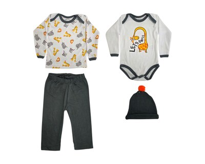 Foto 1 | Conjunto Para Niño Colate Jirafa Gris Con Gorro