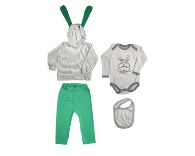Foto 1 | Conjunto para Bebé Niño Colate Baby Conejito