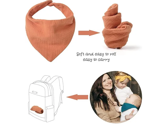 Foto 6 pulgar | Baberos de Algodón para Bebe 8 Piezas
