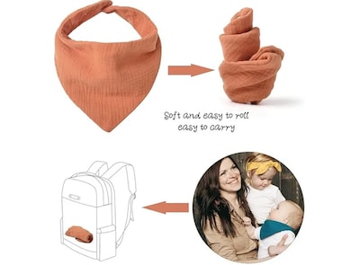 Foto 5 | Baberos de Algodón para Bebe 8 Piezas