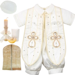Foto 1 | Raje Ropon Bautizo Niño + Kit Vela Trajecito Bebé Iker Beige
