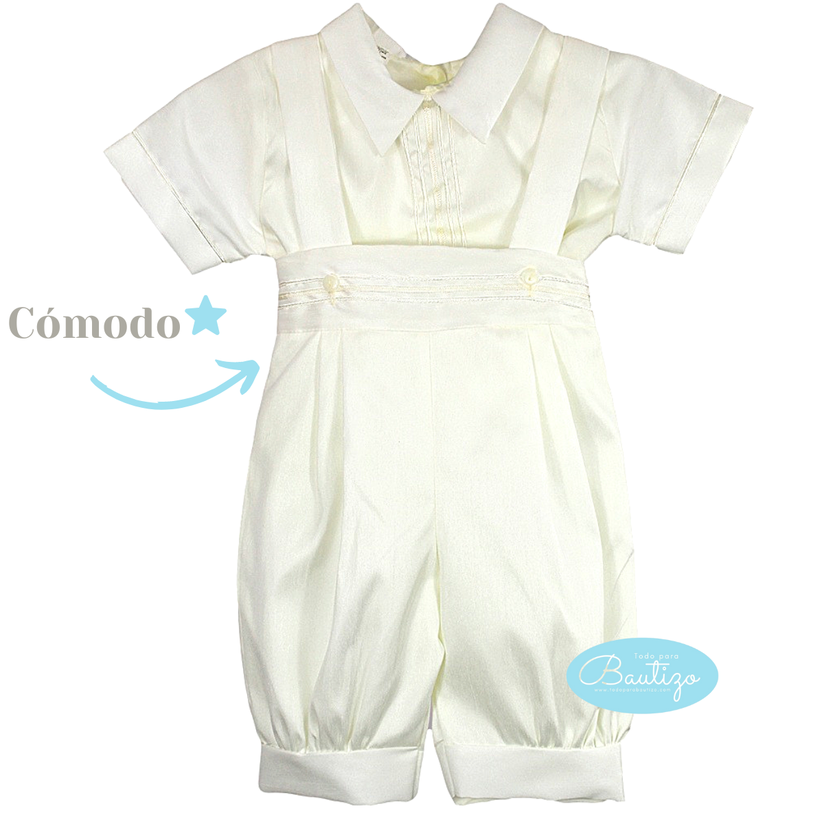 Foto 5 | Raje Ropon Bautizo Niño + Kit Vela Trajecito Bebé Iker Beige