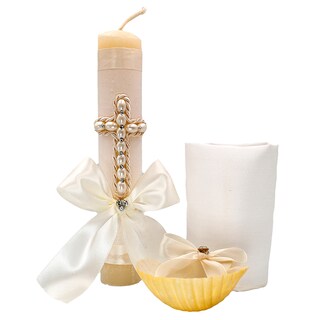 Foto 2 | Traje Ropon Bautizo Niño + Kit Vela Trajecito Bebé Mateo Beige