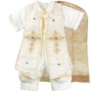 Foto 4 | Traje Ropon Bautizo Niño + Kit Vela Trajecito Bebé Mateo Beige
