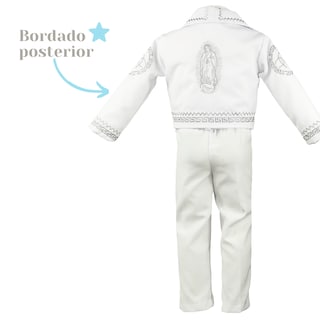 Foto 3 | Bautizo Charro Traje Niño + Kit Vela + Botas Bebé Blanco
