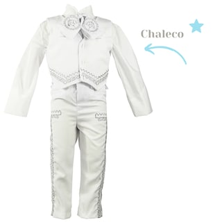 Foto 4 | Bautizo Charro Traje Niño + Kit Vela + Botas Bebé Blanco