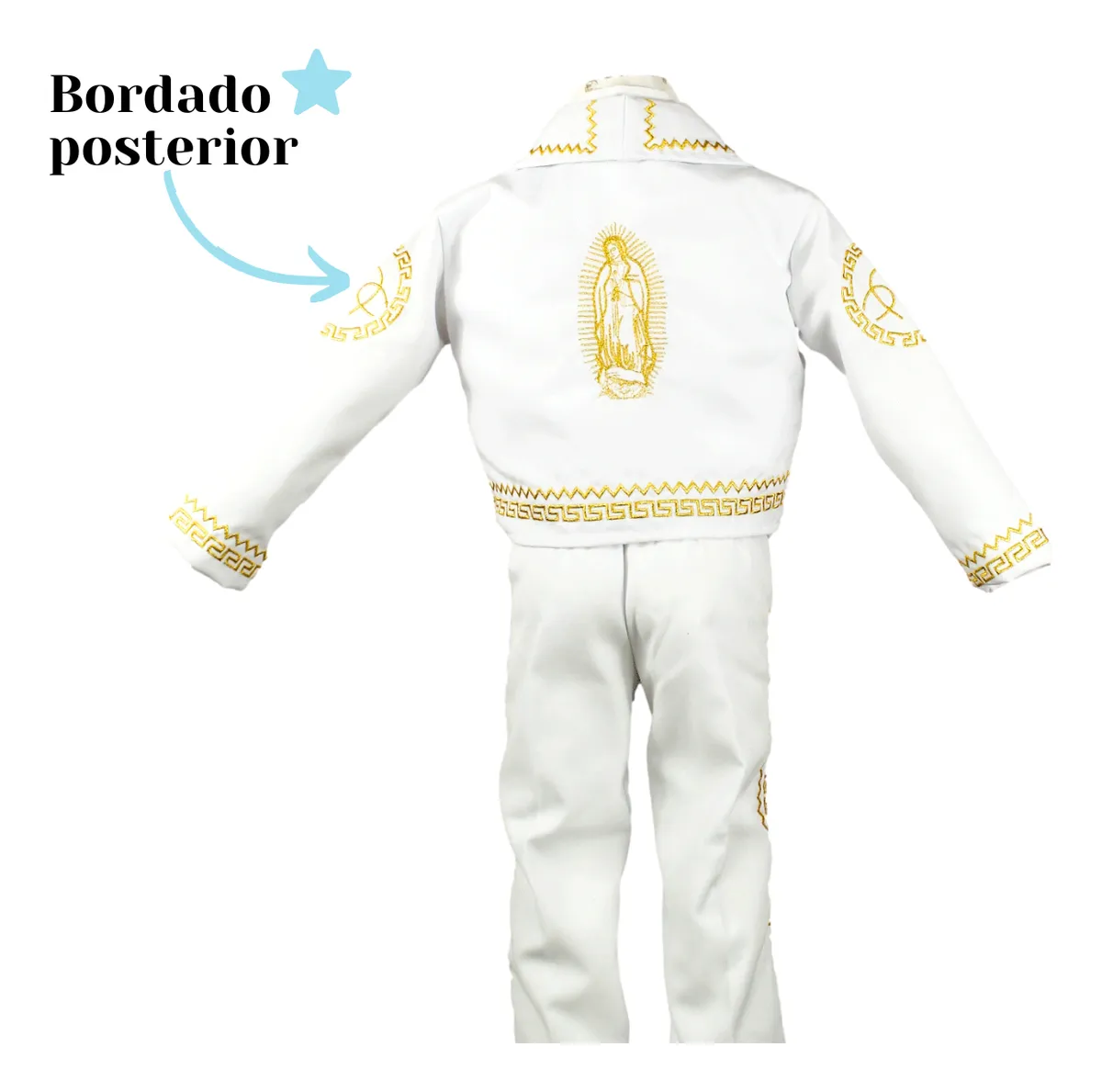 Foto 5 pulgar | Bautizo Charro Traje Niño + Kit Vela Bebé Blanco Dor
