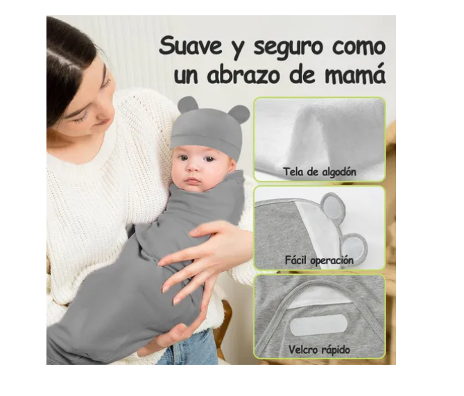 Foto 2 | Saco De Dormir De Algodón Para Recién Nacidos