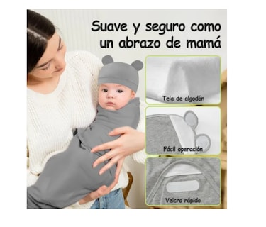 Foto 2 | Saco De Dormir De Algodón Para Recién Nacidos