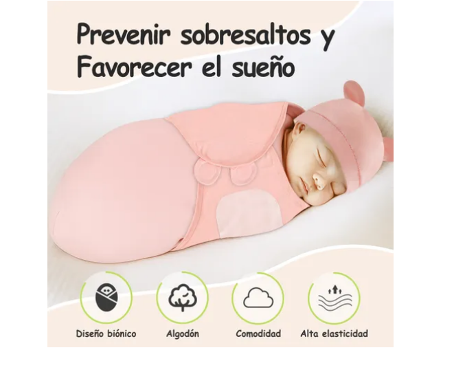 Foto 4 | Saco De Dormir De Algodón Para Recién Nacidos