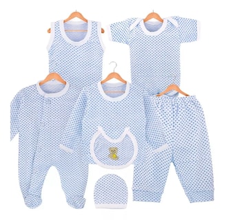 Foto 1 | Set De Bienvenida Para Recién Nacido (7 Piezas) Azul 0-3 Meses